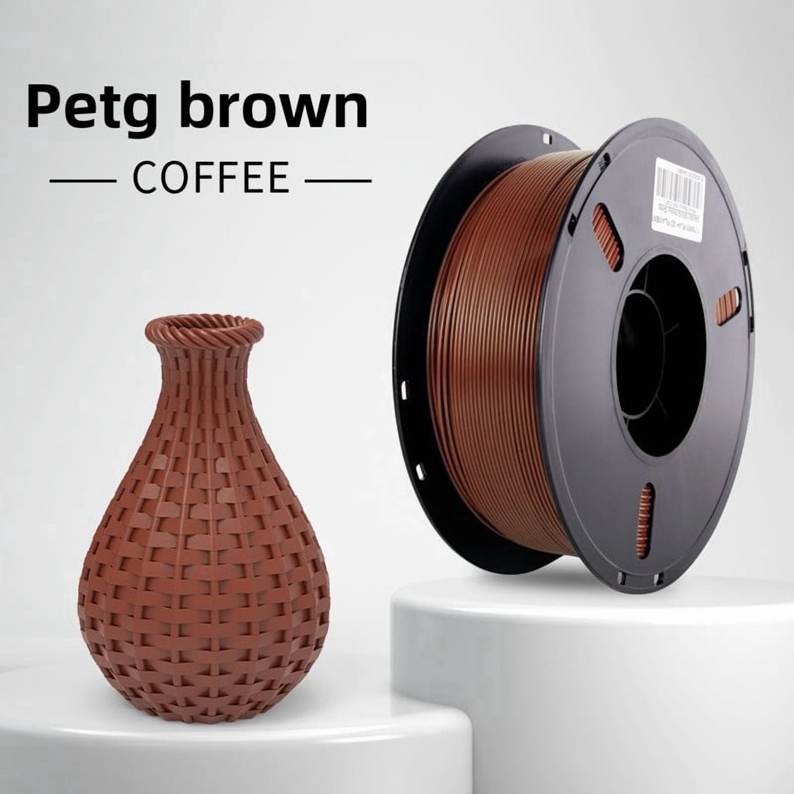 High Strength PETG 3D Printer Filament Durable PETG Printing Consumables  Impact Resistant Heat Resistant Smooth Printing, Low Warping No Clogging Universal for Most FDM 3D Printers