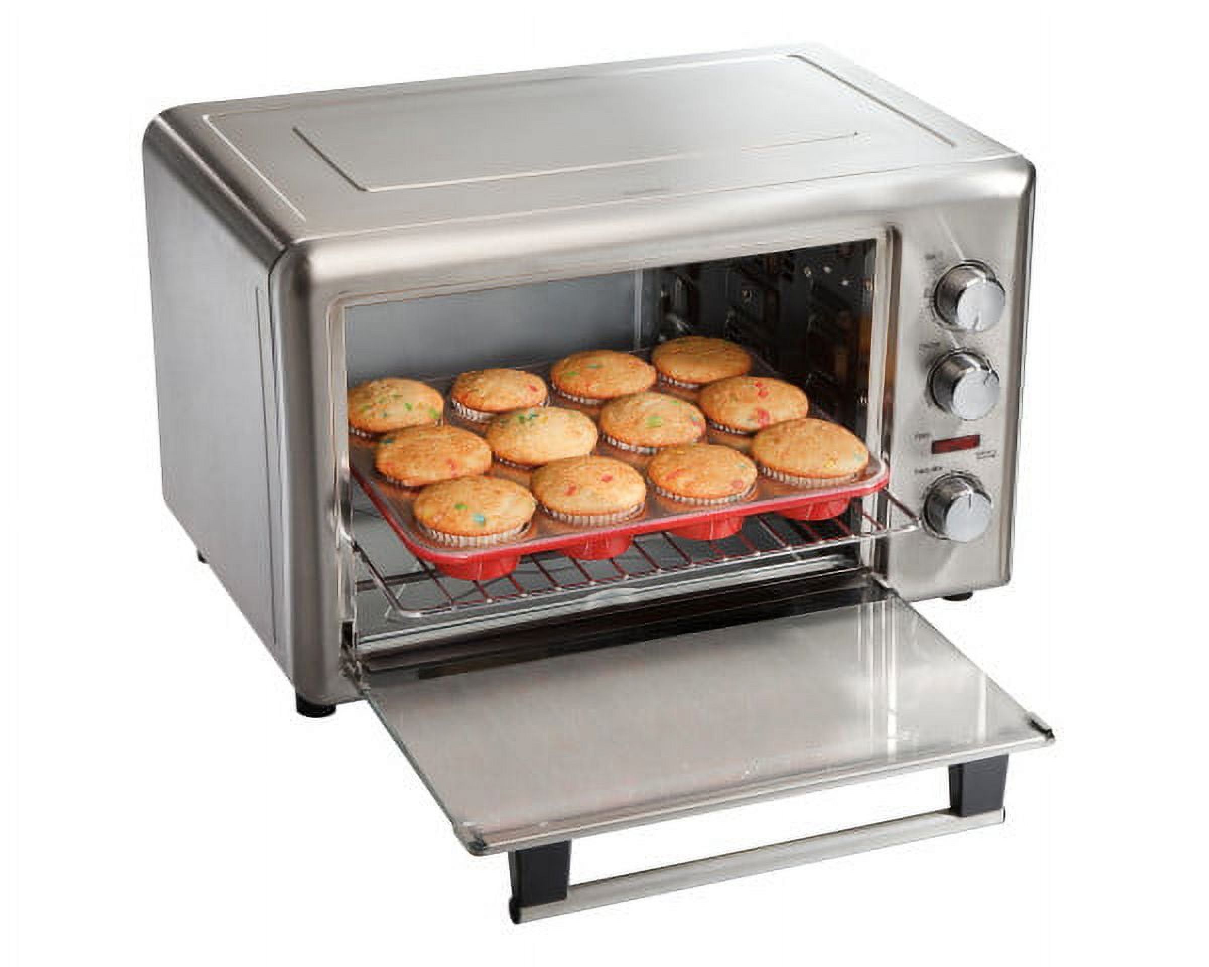 Hamilton Beach Countertop Oven with Convection and Rotisserie, Baking, Broil, Extra Large Capacity, Stainless Steel, 31103 - image 5 of 6