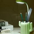 thumbnail image 4 of Latrodar Eye Protection Table Lamp Cactus Pen LED Table Lamp Charging Student Bedside Dormitory Reading Natural Table Lamp Light Green Novelty 5.04x4.04 Inch, 4 of 5