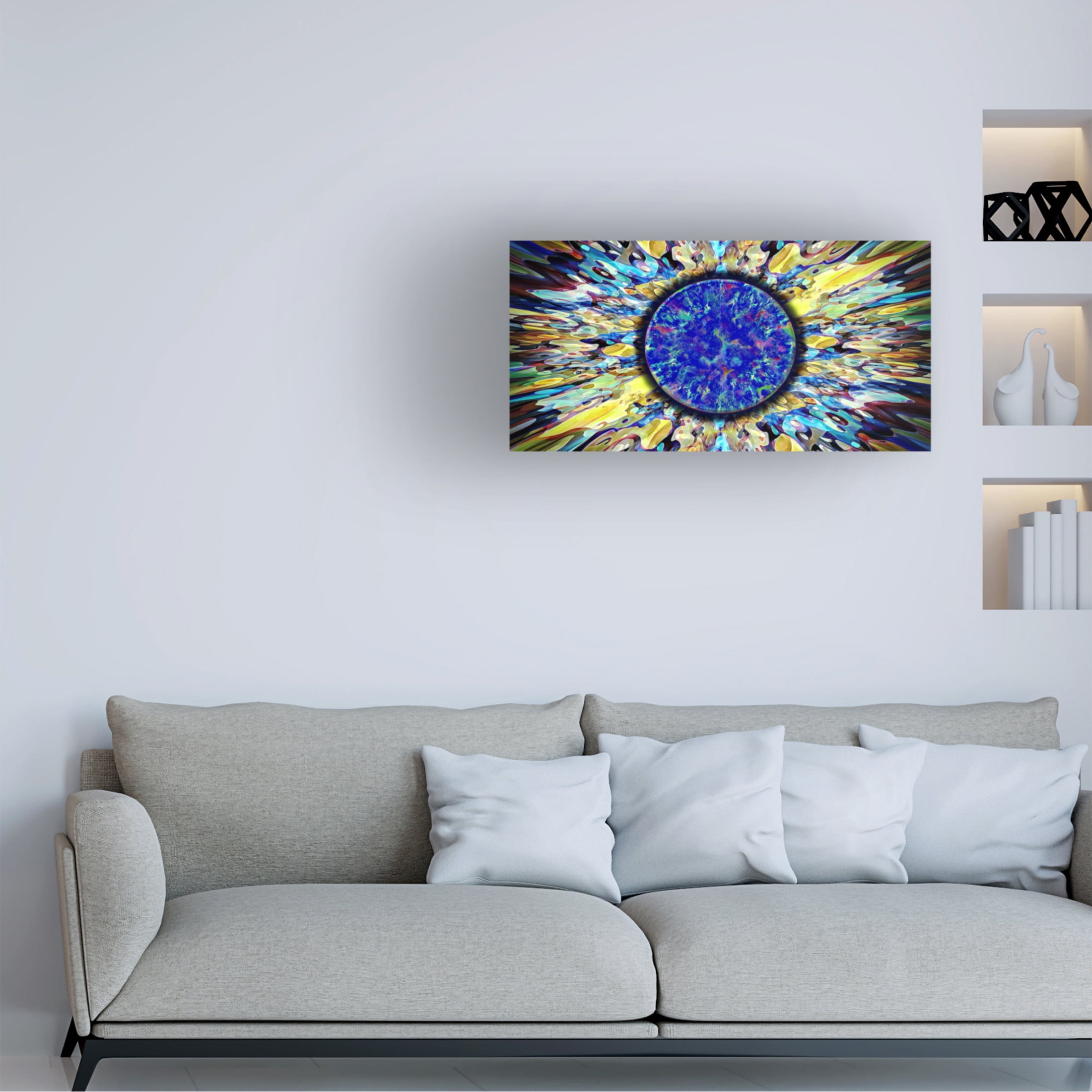 Canvas Wall Art - David Manlove 'Nova Eclipse' Wall Art for Living Room, Bedroom, or Office Décor by Trademark Fine Art - 19 x 10 Inches