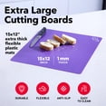 thumbnail image 4 of Cooler Kitchen Flexible Plastic Cutting Board Mats, Set of 4, Color-Coded Food Icons, Dishwasher Safe, Vibrant, 4 of 6