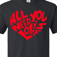 thumbnail image 4 of Inktastic All You Need is Love Red Heart Shape T-Shirt, 4 of 5