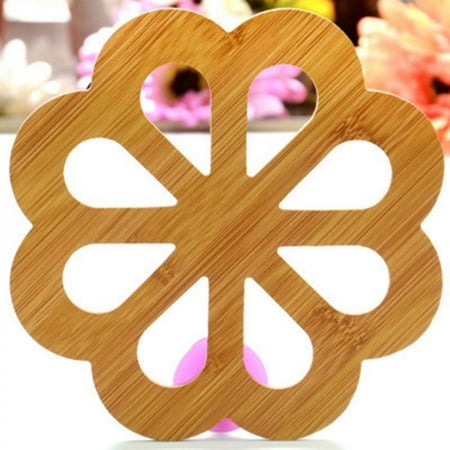 

Promotion!Hollow Wooden Cute Coaster Kitchen Tableware Mat Placemat Pot Dish Mat