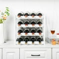 thumbnail image 6 of Wine Rack, 4-Tier Bamboo Wine Racks Countertop,Sturdy and Durable Wine Storage Cabinet Shelf,16 Bottles Wine Holder for Kitchen Pantry, White, 6 of 14