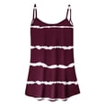 thumbnail image 3 of Timegard Womens Tank Tops Plus Size Striped Scoop Neck Ruched Dressy Casual Sleeveless Blouse Tunic Top, 3 of 4