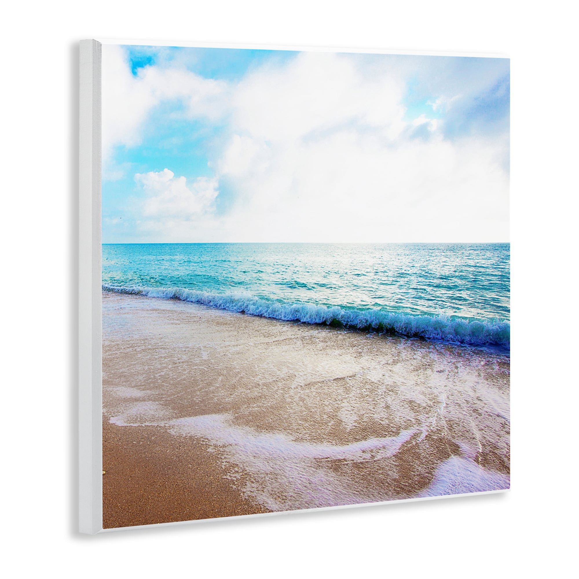 Stupell Industries Billowing Beach Wave Nautical & Beach Photography Unframed Art Print Wall Art, 12 x 12