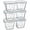 Transparent6, variant on 32 oz 4 Cup Tall Glass Soup Containers with Lids, Transparent Food Storage