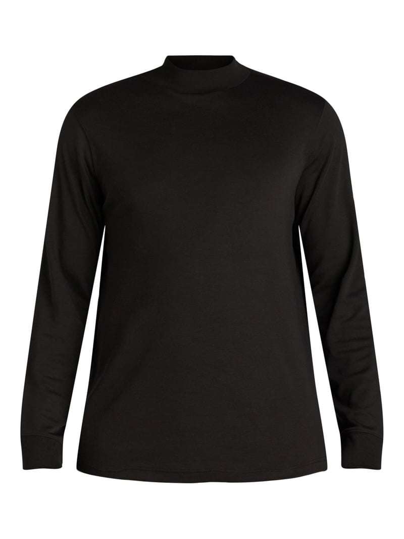 George Men's Interlock Mock Neck Long Sleeve Shirt, Sizes S-3XL
