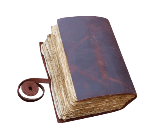 Handmade Vintage Leather Journal 5x7 Inch – 200 Deckle Paper Pages – Rustic Wrap Journal for Writing, Sketching & Gifting
