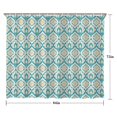 thumbnail image 5 of Blue Pioneer Flower Pattern Shower Curtain 84"x72" ,Bathroom Decorative Shower Curtains Set with 12 Hooks,Modern Waterproof Washable Shower Curtain, 5 of 6