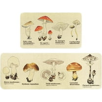 Mushroom Kitchen Mat Set of 2,Vintage Farmhouse Kitchen Rugs and Mats Non Skid Washable,Rustic Kitchen Runner Rugs with Rubber Backing,Farmhouse Kitchen Decor