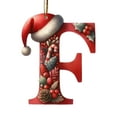 thumbnail image 2 of 8-Inch Christmas Alphabet Ornaments - Personalized Acrylic Letter Decor for Trees, Wreaths & Stockings (Santa Hat Design, DIY Customizable Back), 2 of 6