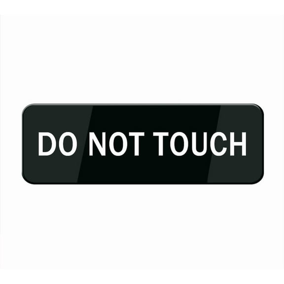 Do Not Touch Sign,Acrylic Sign Safety Informative Sign With Symbols Great For Home Office Business (10X3")