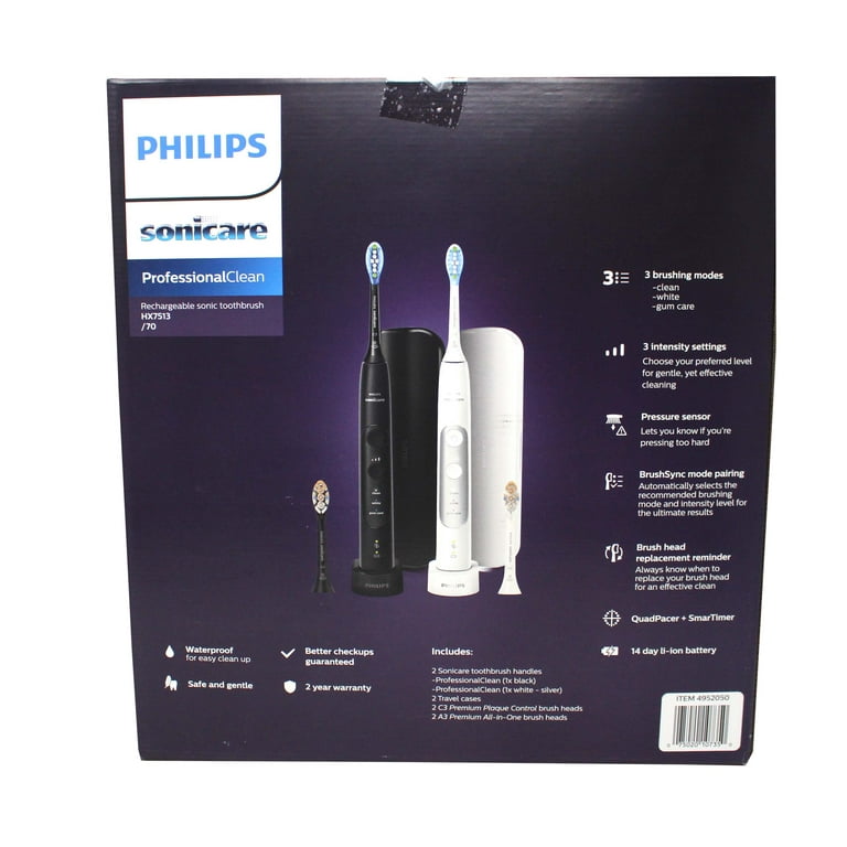 【新品・未開封】PHILIPS sonicare 5100 黒 Philips Sonicare Professional Clean Power Toothbrush Set