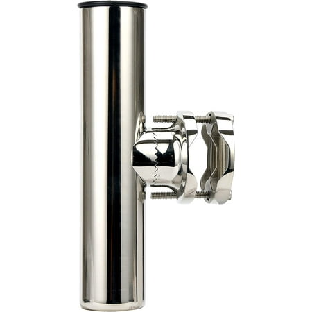 ZHAAGRJ Stainless Rail Mount Clamp on Fishing Rod Holder for Rails Fishing Pole Holders 1-1/4 to 2 (1 Pcs) CJB#11256