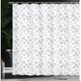 thumbnail image 3 of Ambesonne Floral Shower Curtain, Spring Daffodil Hummingbird, 69"Wx70"L, Pale Taupe and Eggplant, 3 of 4