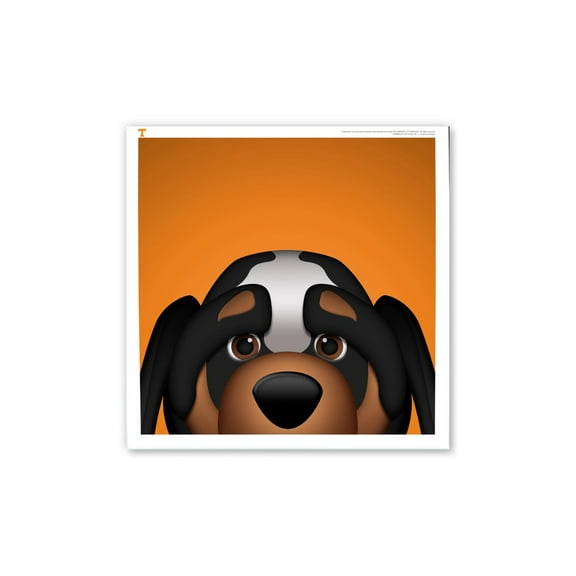 Smokey Tennessee Volunteers 12'' x 12'' Minimalist Mascot Poster Print