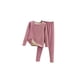 thumbnail image 1 of Jumpingount Conjunto de ropa interior térmica para mujer, calzoncillos largos cómodos para clima frío y cálido, ropa interior de cuello Ropa interior Púrpura L, 1 of 6