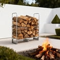 thumbnail image 1 of Edtara Heavy Duty Steel Firewood Rack With Sturdy Design and Waterproof 600d Oxford Cover Offers Secure Log Storage and Organization for Fireplaces, Patios, Fire Pits, or Backyards, 1 of 7
