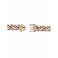 thumbnail image 3 of PalmBeach Jewelry Men's Diamond Accent Curb-Link Bracelet Yellow Gold-Plated or Platinum-Plated 8.5" or 9.5", 3 of 6