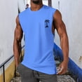 thumbnail image 2 of HCNTES tank tops for men Summer Fashion Casual Sports Beach Sleeveless Tank Workout Muscle Fit(Blue,3XL), 2 of 4