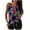 Multicolor-05, variant on DISKEBUISS Women's Sleeveless Swimsuit Fashion Print Swim Tank Top with Boyshorts Swimwear