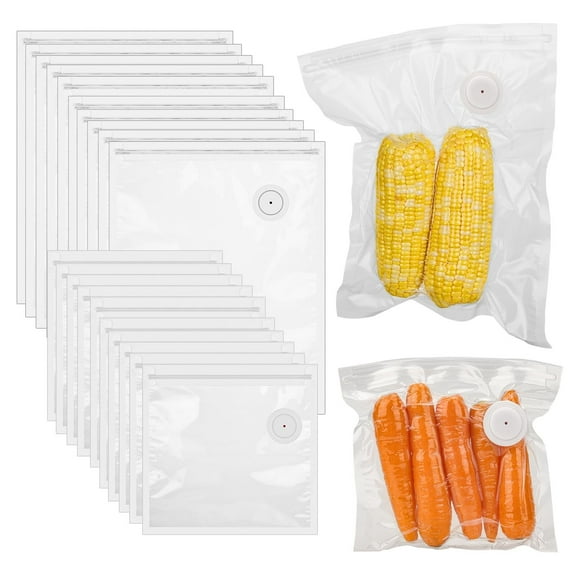 40PCS Vacuum Sealer Bags for Food with Air Valve, Reusable Sous Vide Bags (20 large 20 small)
