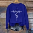 thumbnail image 2 of ICHUANYI Easter Day Women's Shirts Crew Neck Print Long Sleeve Tops, 2 of 3