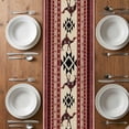 thumbnail image 4 of Table Runner 72 Inches Long for Kitchen Dining, Red Beige Boho Dresser Scarf Farmhouse, Dining Table Decorations for Wedding/Parties, Vintage Abstract Art Ethnic Tribe 16 x 72 In, 4 of 8