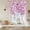 pink, variant on Watercolor Flowers Tie Up Curtains for Windows, Adjustable Balloon Window Shades, Retro Spring Floral Botanical Leaves Black Kitchen Window Treatments Farmhouse Short Curtains with Rod Pocket 42"x45"