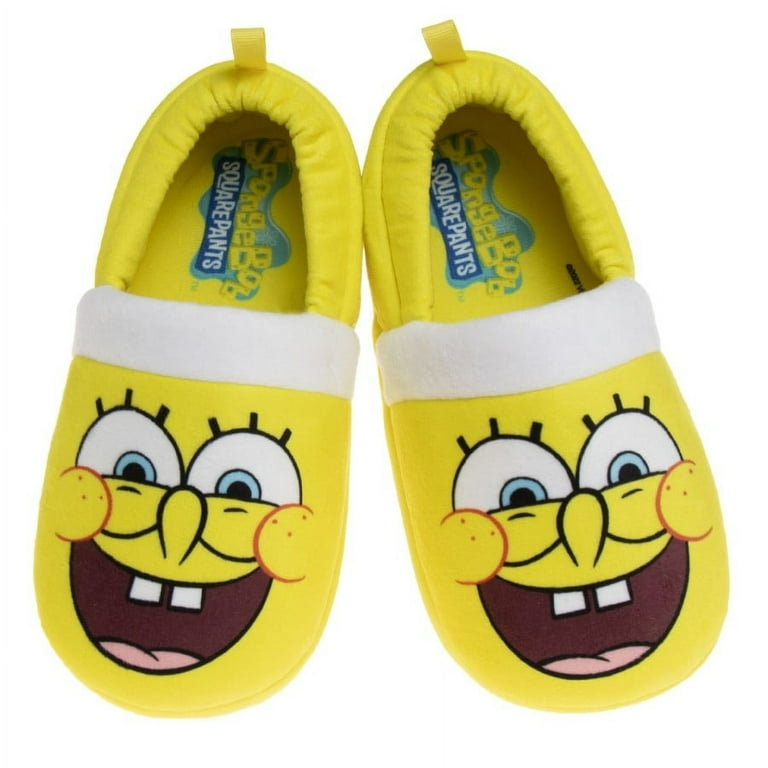 Nickelodeon SpongeBob SquarePants Little Kids Dual Sizes Slippers Yellow Size 9 10 Walmart