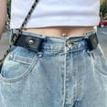 thumbnail image 3 of MesaSe Ceinture Paresseuse en Toile Élastique Bande de Caoutchouc Bouton-Pression Visible Boucle Coulissante Ajustable Ceinture Jeans Pantalons Accessoires Camel, 3 of 13