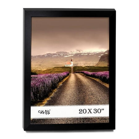 212 Main SPF-2030P1-BK 20 x 30 in. Wood Picture Frame with Polished Plexiglass Black