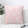 thumbnail image 4 of Fuzoiu Cute Bunny Print Square Pillow Cover,Hidden Zipper Design,Luxury Square Pillow Case, Throw Pillow,Couch Cushion-16"x16", 4 of 7