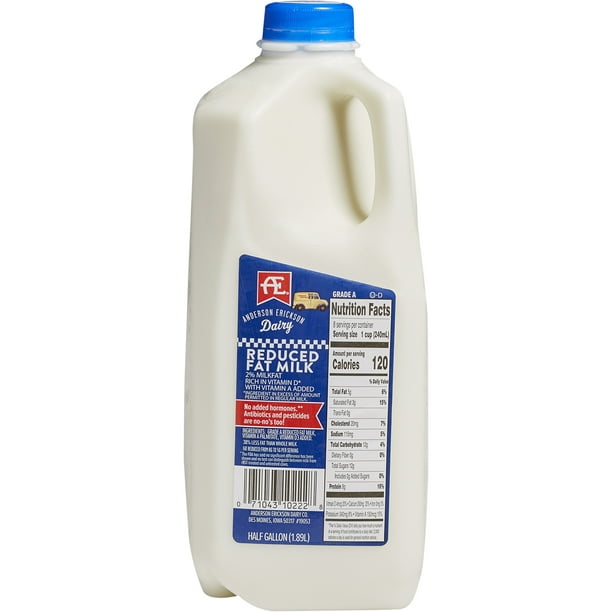 Anderson Erickson 2 Reduced Fat Milk Half Gallon Walmart Com