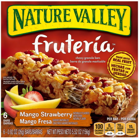 UPC 016000481411 product image for Nature Valley Fruteria Mango Strawberry Chewy Granola Bars, 0.92 oz, 6 count | upcitemdb.com