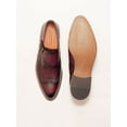 thumbnail image 4 of Ariston Mens Burgundy Single Monk Strap Leather Dress Shoes, 4 of 5