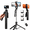 Black, variant on Tripod for iPhone, 67" Extendable Portable Phone Tripod Stand with Light, 360° Rotating Selfie Stick with Rechargeable Remote for Android, Camera, GoPro and TikTok Vlogging