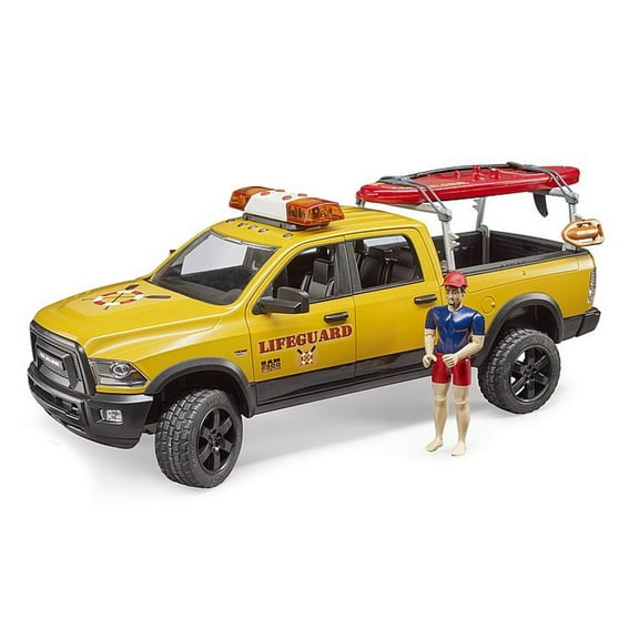 1/16 Bruder RAM 2500 Power Wagon Life Guard Truck with Figure, Stand Up Paddle Board, Lights & Sound Module 2506