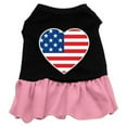 thumbnail image 1 of American Flag Heart Screen Print Dress Black With Light Pink Xxl (18), 1 of 1