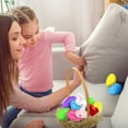 thumbnail image 6 of 24 Pack Easter Bunny Eggs Filled, 24 Easter Eggs with 24 Cute Plush Toys Colorful Easter Basket Fillers,Easter Baskets Stuffers for Easter Party Favors Teens Egg Hunt Game Gifts, 6 of 8