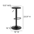 thumbnail image 5 of Emma + Oliver Adjustable Height Retro Barstool in Black Finish, 5 of 12