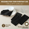 thumbnail image 2 of Native Fab 100% Cotton Dinner Cloth Napkin 17x17 Set of 4 - Black, 2 of 6