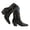 Black, variant on Women's Western Cowboy Cowgirl Boots Embroidery Ankle Booties Low Chunky Heel Dress Shoes