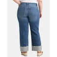 thumbnail image 3 of Terra & Sky Women's Plus Size Denim High Rise Wide Leg Jean, Size 16W-28W, 3 of 5