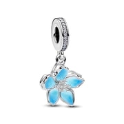 Pandora Blue Blossom Dangle Charm Sterling Silver Women's Jewelry