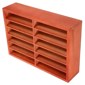 USHOBE Mobile Phone Storage Box Wooden Silver Rectangular Office Use 1Set