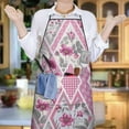 thumbnail image 6 of Pioneer Flower Floral Print Pattern Apron-Garden Aprons for Women with Pockets-Cotton Linen Waterproof Kitchen Cooking Gardening Aprons Adjustable for Kitchen,Cooking,BBQ and Salon 33x27 Inch, 6 of 7