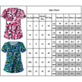 thumbnail image 2 of Hauts Médicaux pour Femmes Uniforme Infirmière Blouse à Manches Courtes, 2 of 2