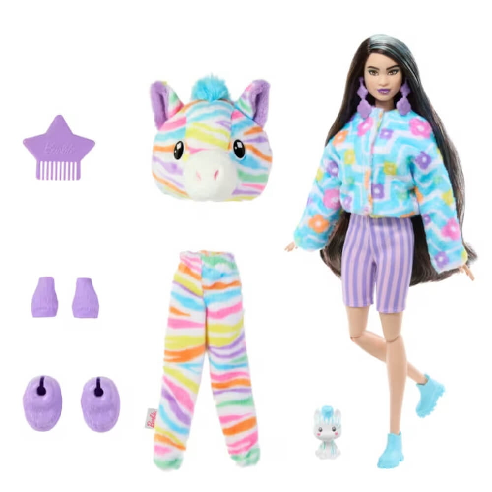 Mattel HRK39 Barbie Cutie Reveal Zebra Doll